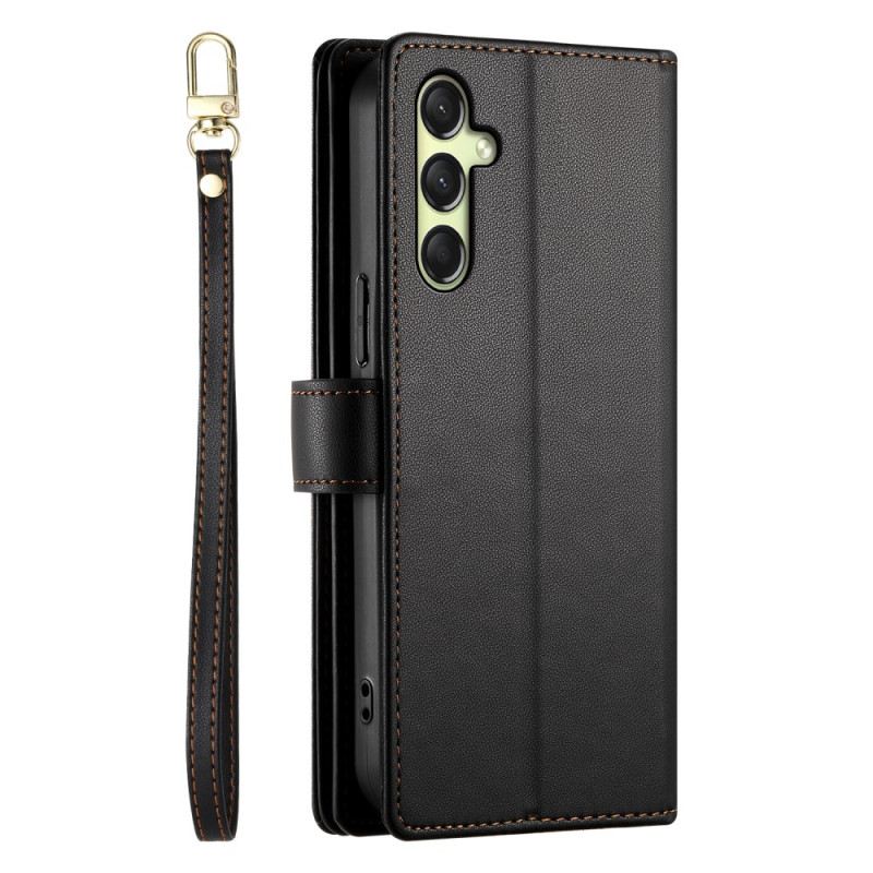 Bőrtok Samsung Galaxy A16 5g Cipzáras Pénztárca