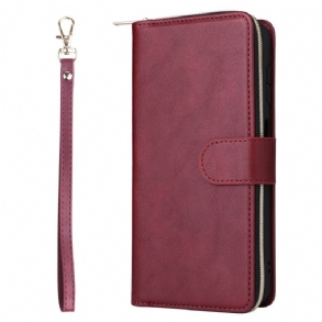 Bőrtok Samsung Galaxy A16 5g Cipzáras Zseb És Szíj