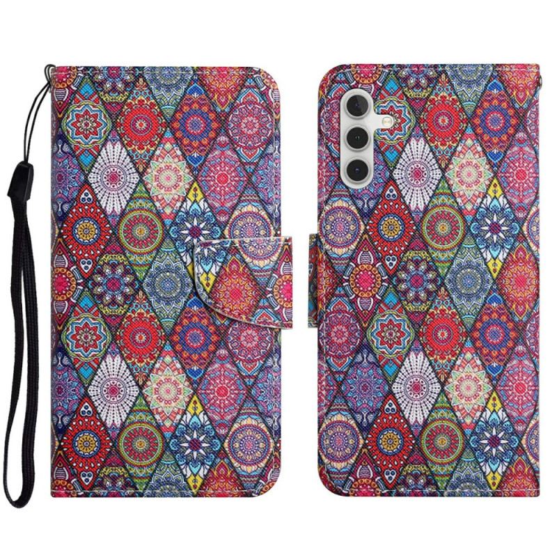Bőrtok Samsung Galaxy A16 5g Kaleidoszkóp Minta