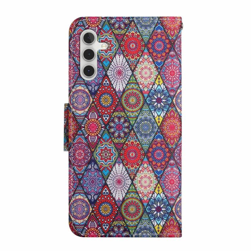 Bőrtok Samsung Galaxy A16 5g Kaleidoszkóp Minta