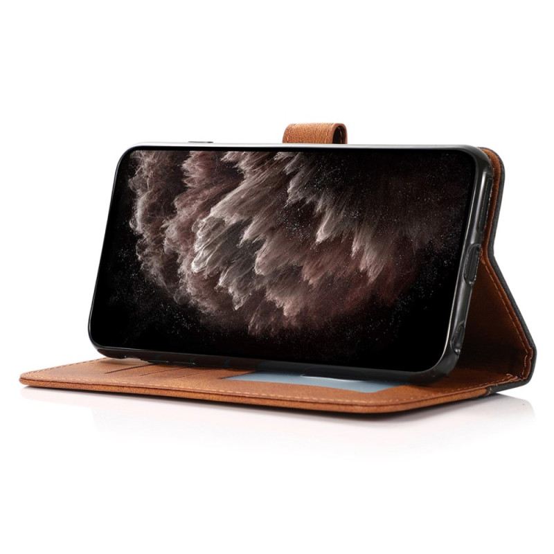 Bőrtok Samsung Galaxy A16 5g Kéttónusú Szíj