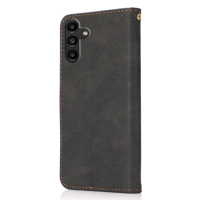 Bőrtok Samsung Galaxy A16 5g Kéttónusú Szíj