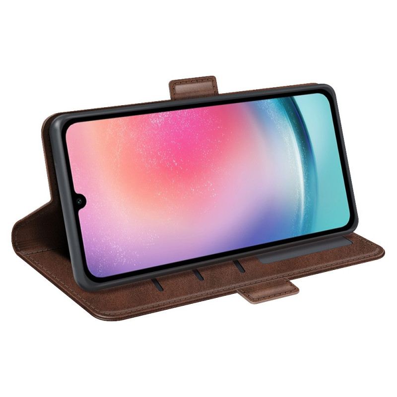 Bőrtok Samsung Galaxy A16 5g Kettős Kapocs