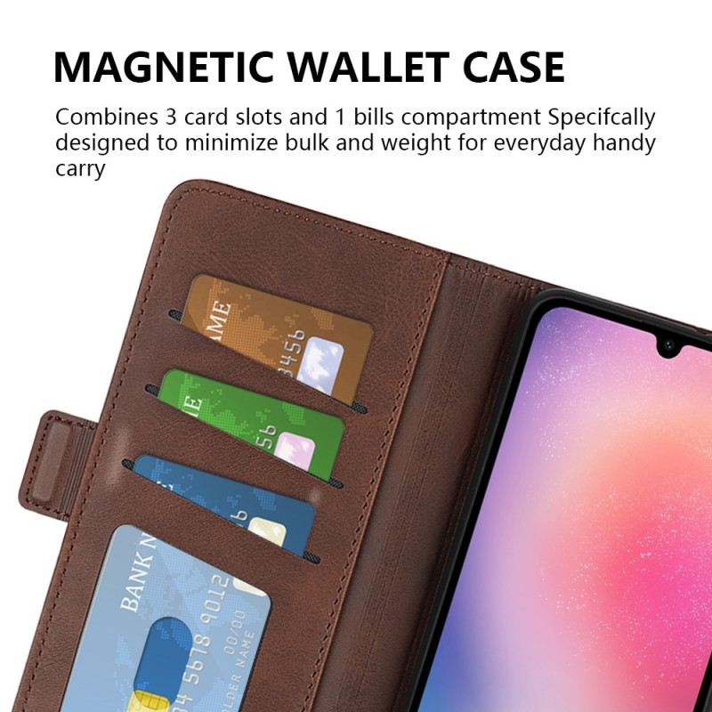 Bőrtok Samsung Galaxy A16 5g Kettős Kapocs