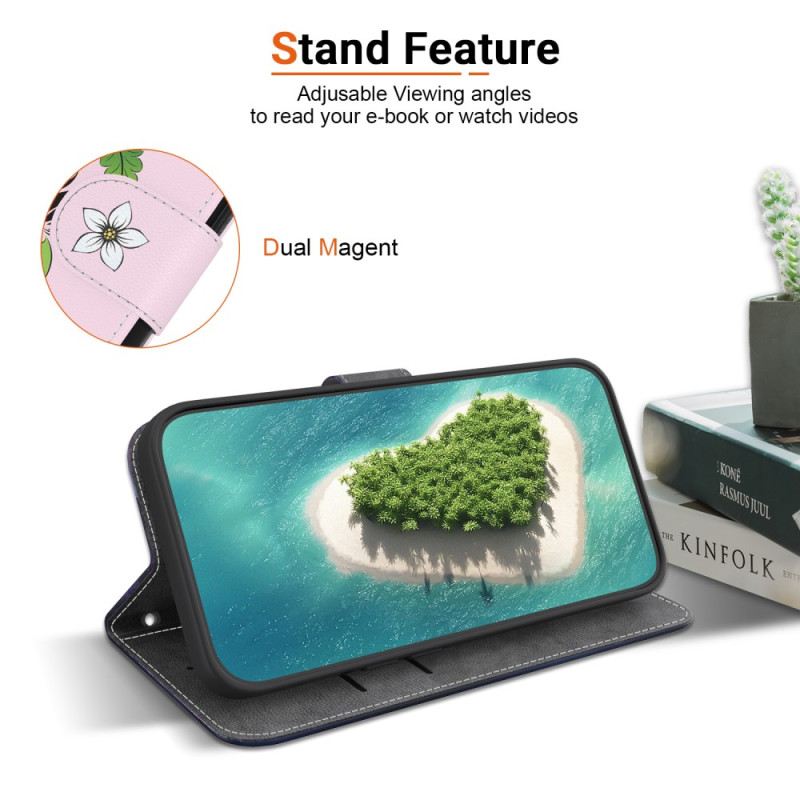 Bőrtok Samsung Galaxy A16 5g Liliom Minta