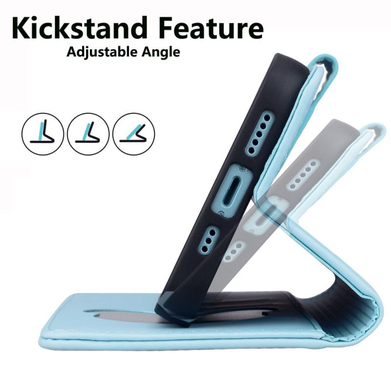 Bőrtok Samsung Galaxy A16 5g Macskalenyomat Szíjjal