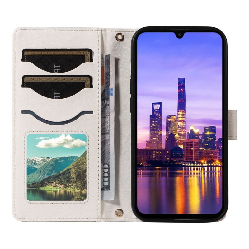 Bőrtok Samsung Galaxy A16 5g Pánttal És Vállpánttal Párnázott