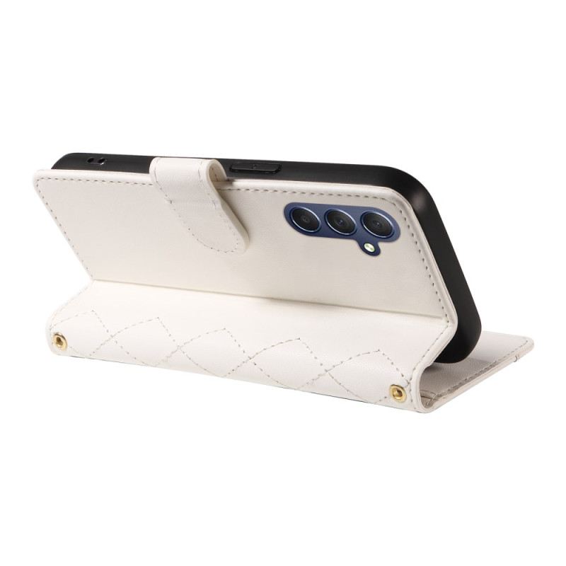 Bőrtok Samsung Galaxy A16 5g Pánttal És Vállpánttal Párnázott