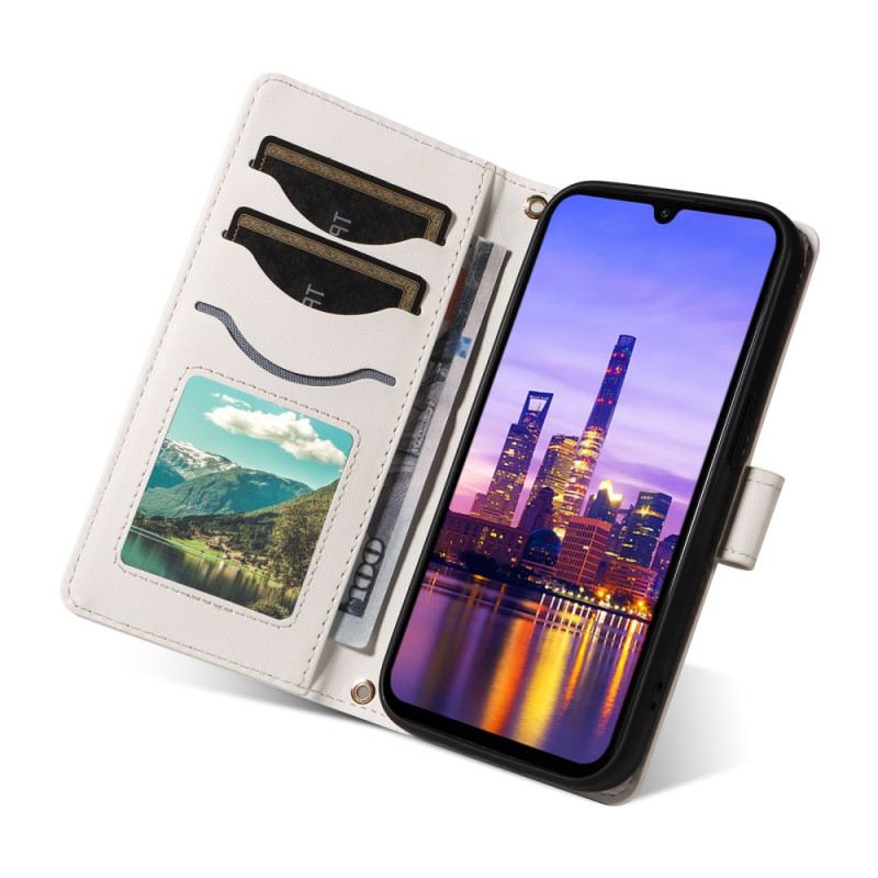 Bőrtok Samsung Galaxy A16 5g Pánttal És Vállpánttal Párnázott