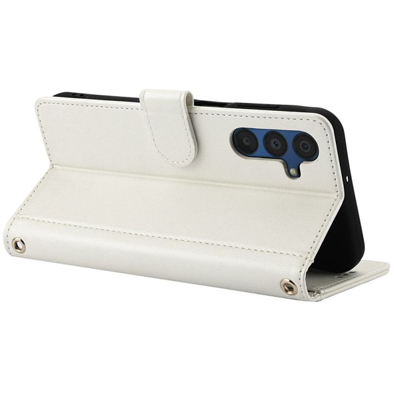 Bőrtok Samsung Galaxy A16 5g Pénztárca Szíjjal