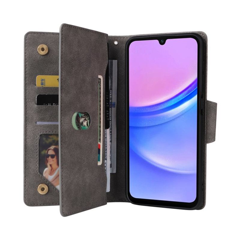 Bőrtok Samsung Galaxy A16 5g Velúr Hatású Pénztárca