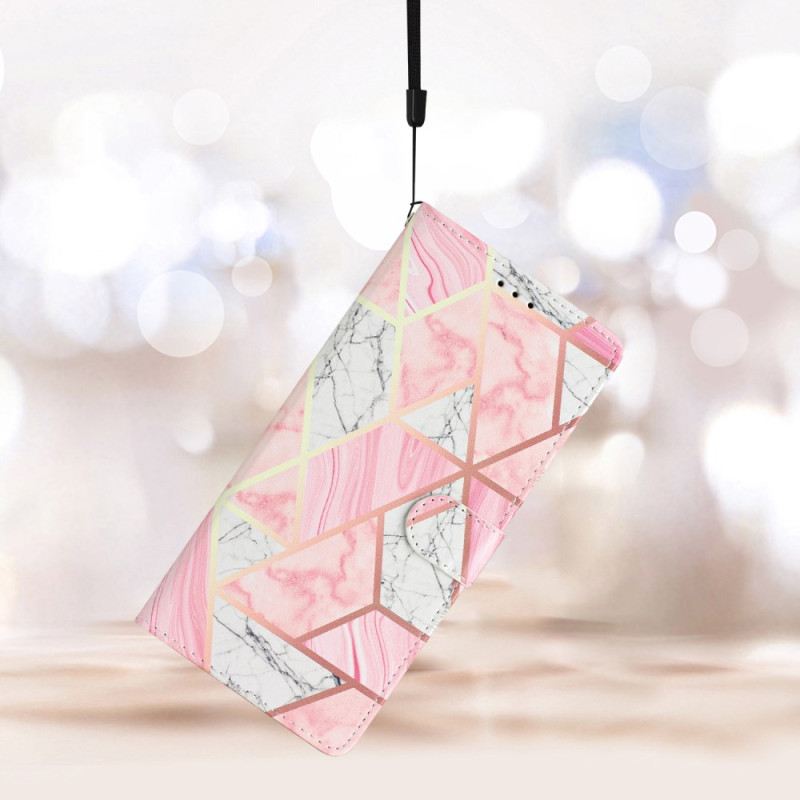 Fliptok Samsung Galaxy A16 5g Fehér És Rózsaszín Márvány