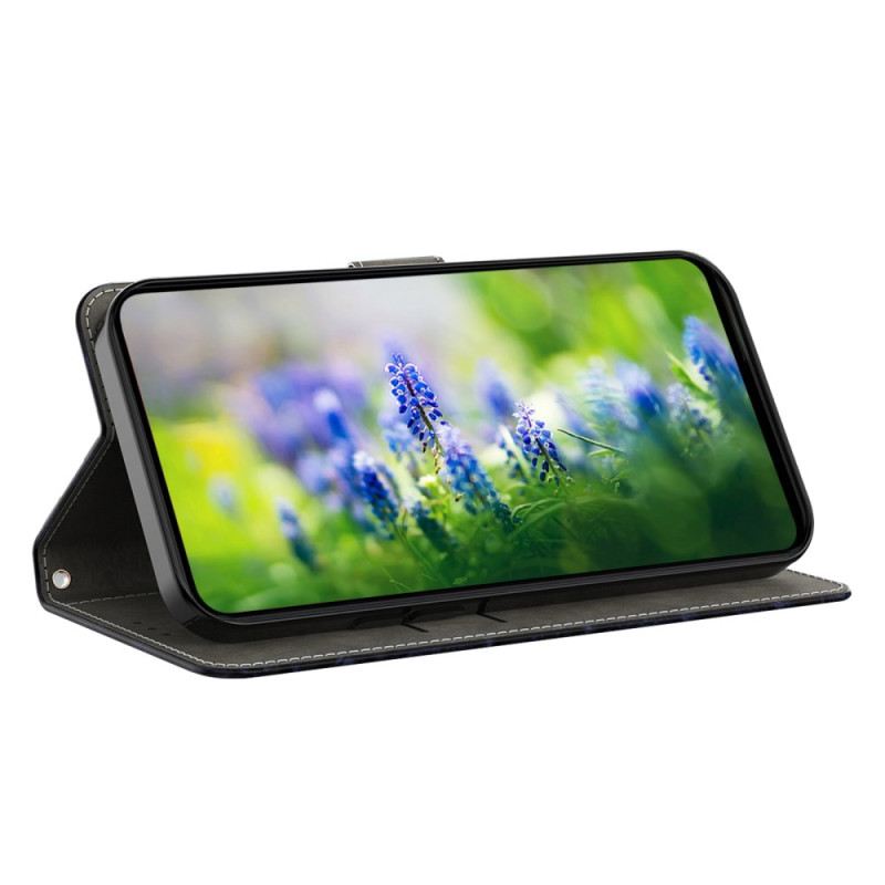 Fliptok Samsung Galaxy A16 5g Piros Virágmintás Szíjjal