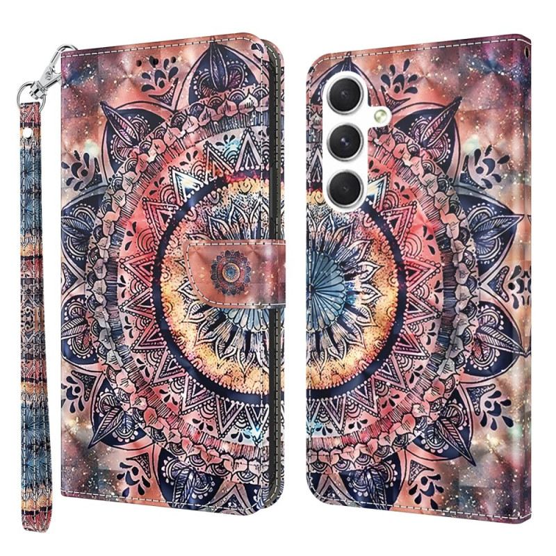 Fliptok Samsung Galaxy A16 5g Színes Mandala Szíjjal