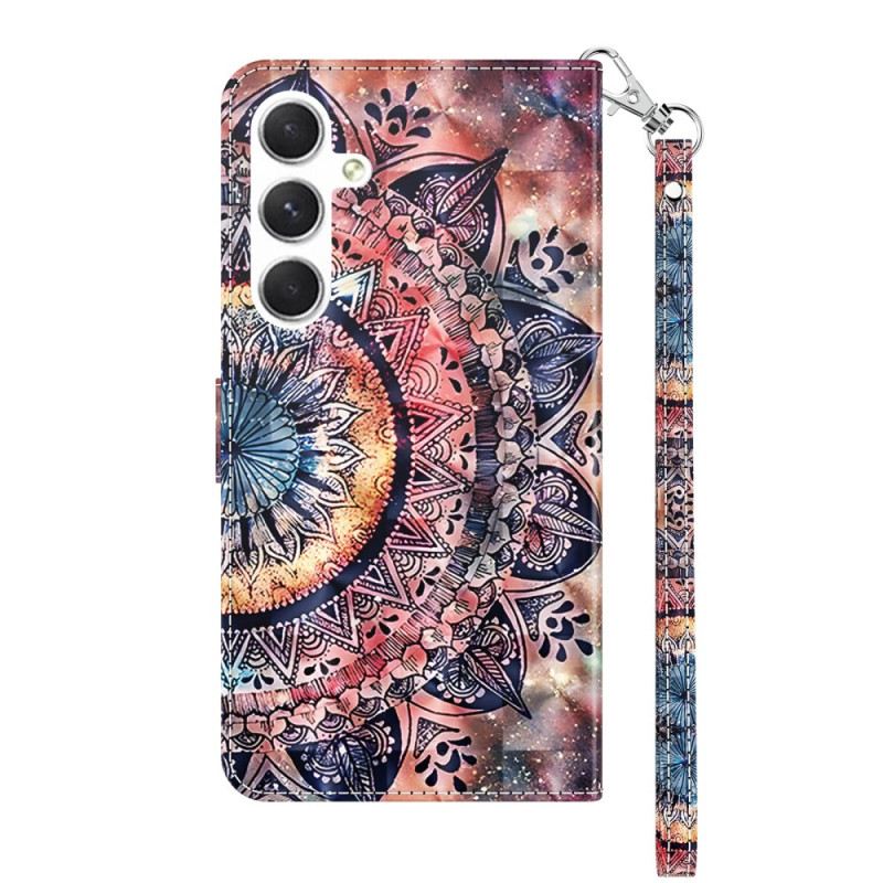 Fliptok Samsung Galaxy A16 5g Színes Mandala Szíjjal