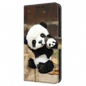 Kinyitható Bőrtok Samsung Galaxy A16 5g Panda