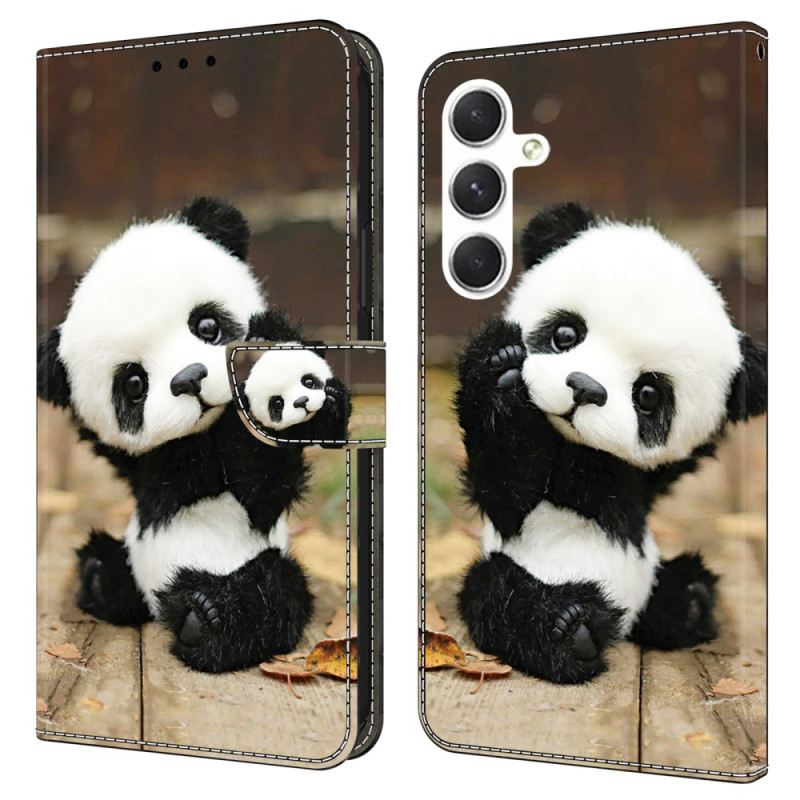 Kinyitható Bőrtok Samsung Galaxy A16 5g Panda