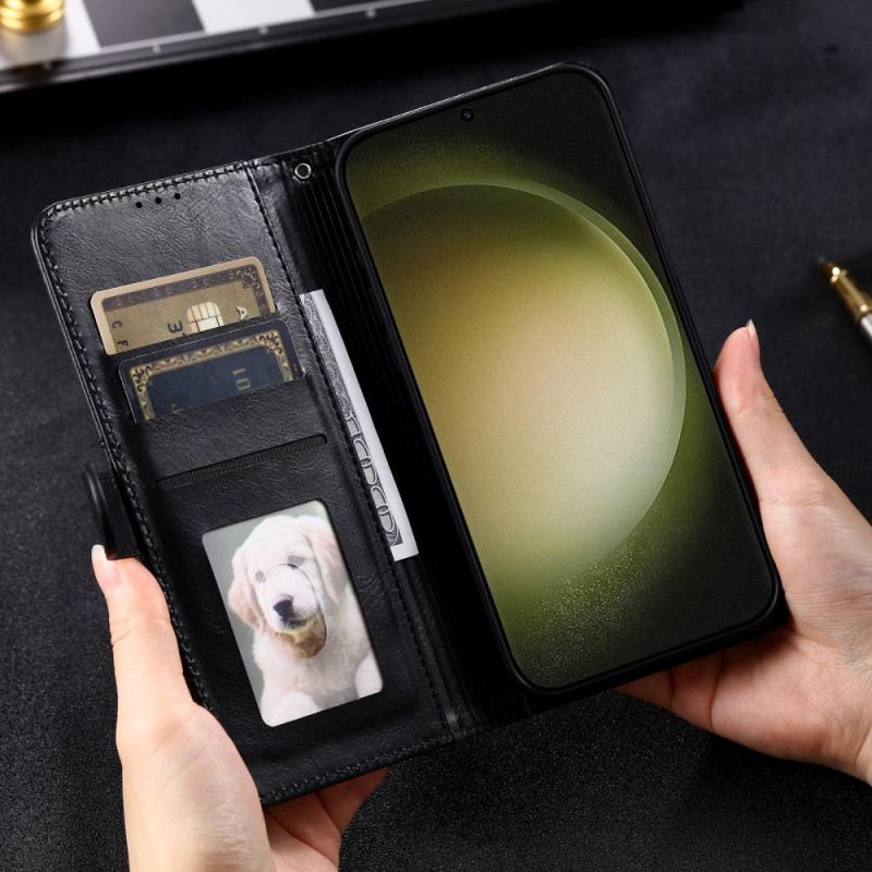 Kinyitható Tokok Samsung Galaxy A16 5g Elülső Kártyatartó És Zsinór