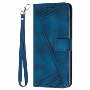 Kinyitható Tokok Samsung Galaxy A16 5g Háromszög Alakú Szíj Minta