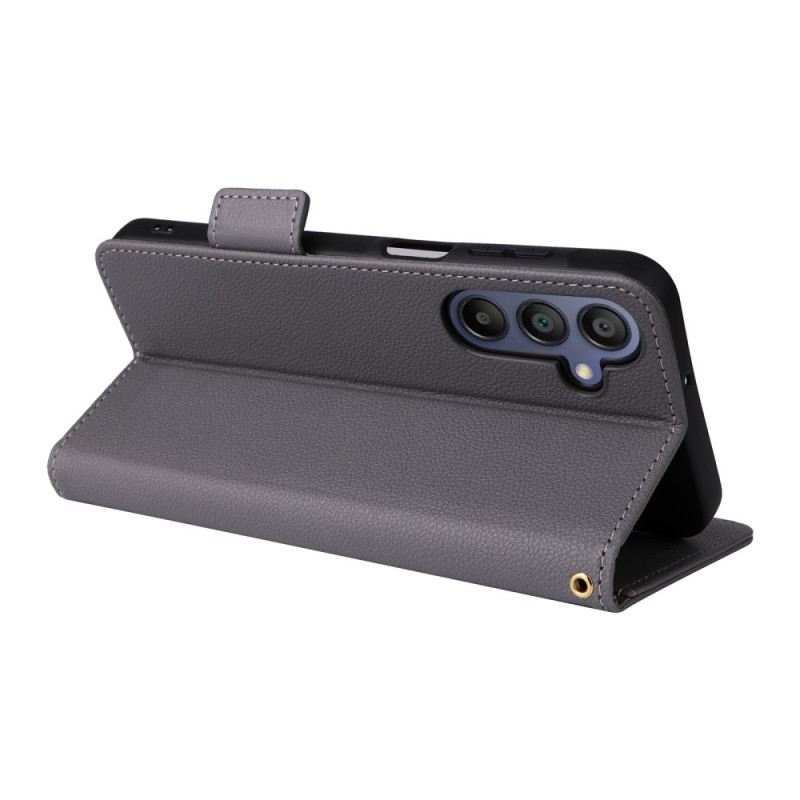 Kinyitható Tokok Samsung Galaxy A16 5g Licsi Textúra Pánttal