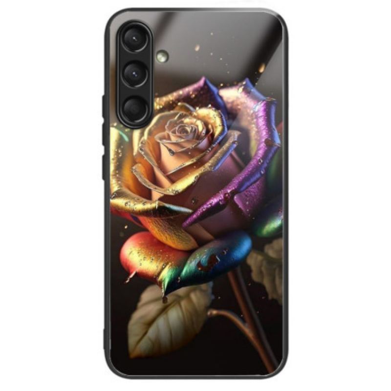 Tok Samsung Galaxy A16 5g Színes Rózsa Edzett Üveg