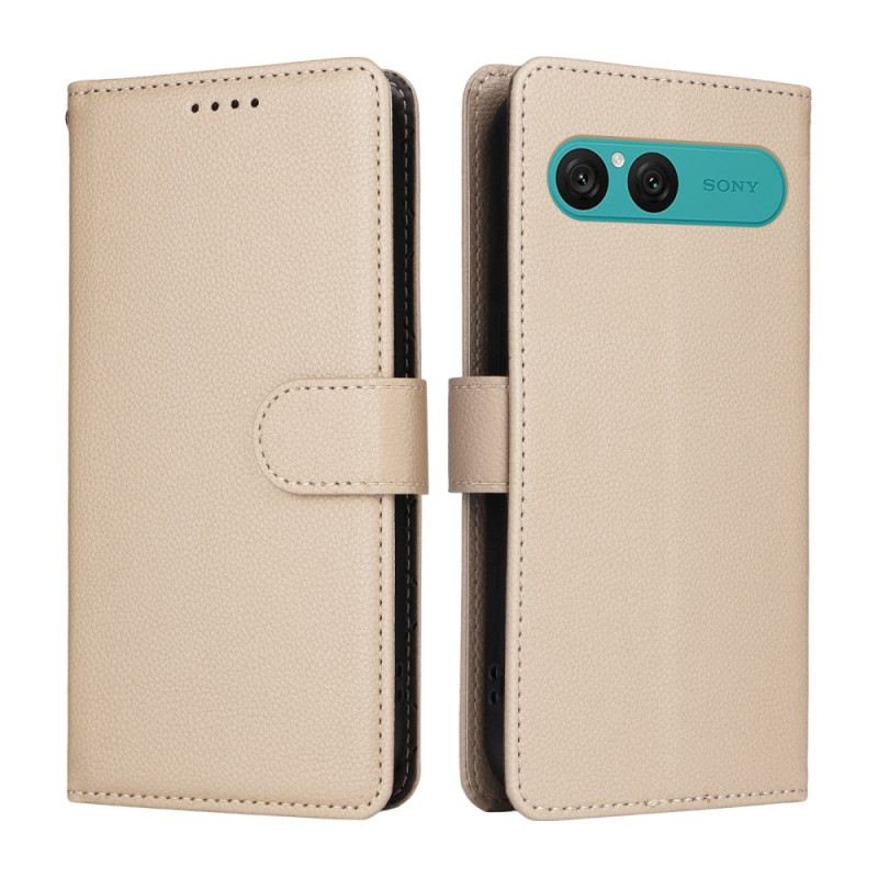 Bőrtok Sony Xperia 10 Vii Bőr Hatású És Rfid-blokkolású