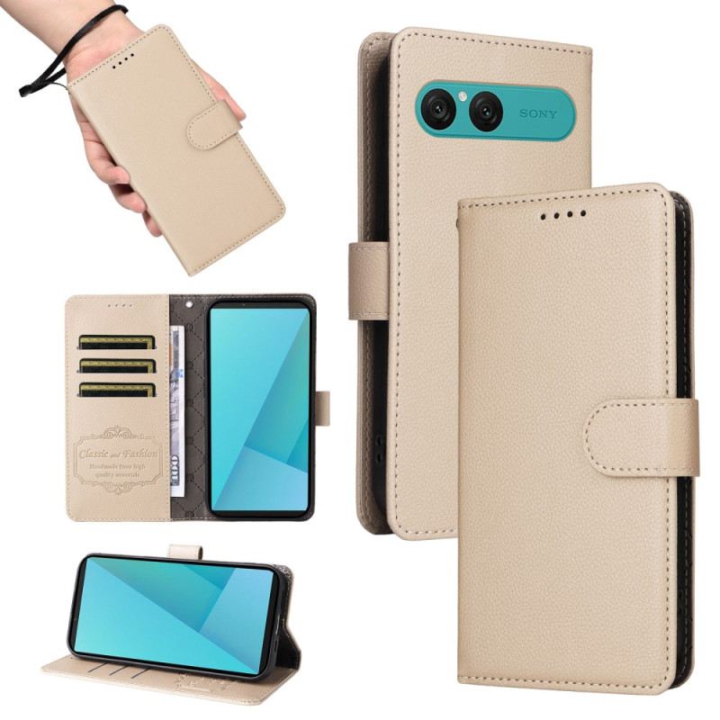 Bőrtok Sony Xperia 10 Vii Bőr Hatású És Rfid-blokkolású