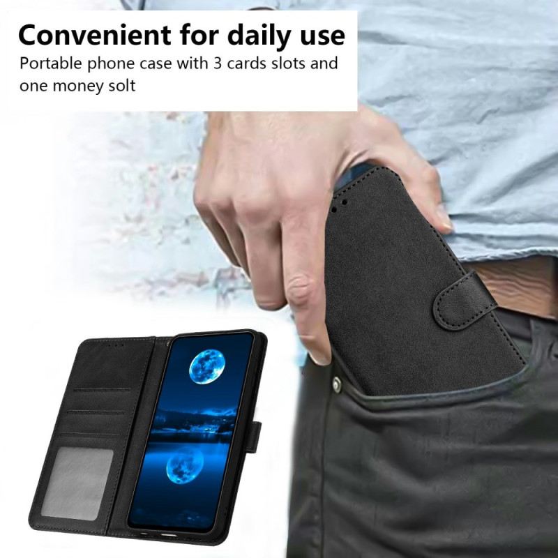 Bőrtok Sony Xperia 10 Vii Bőr Hatású Pánttal