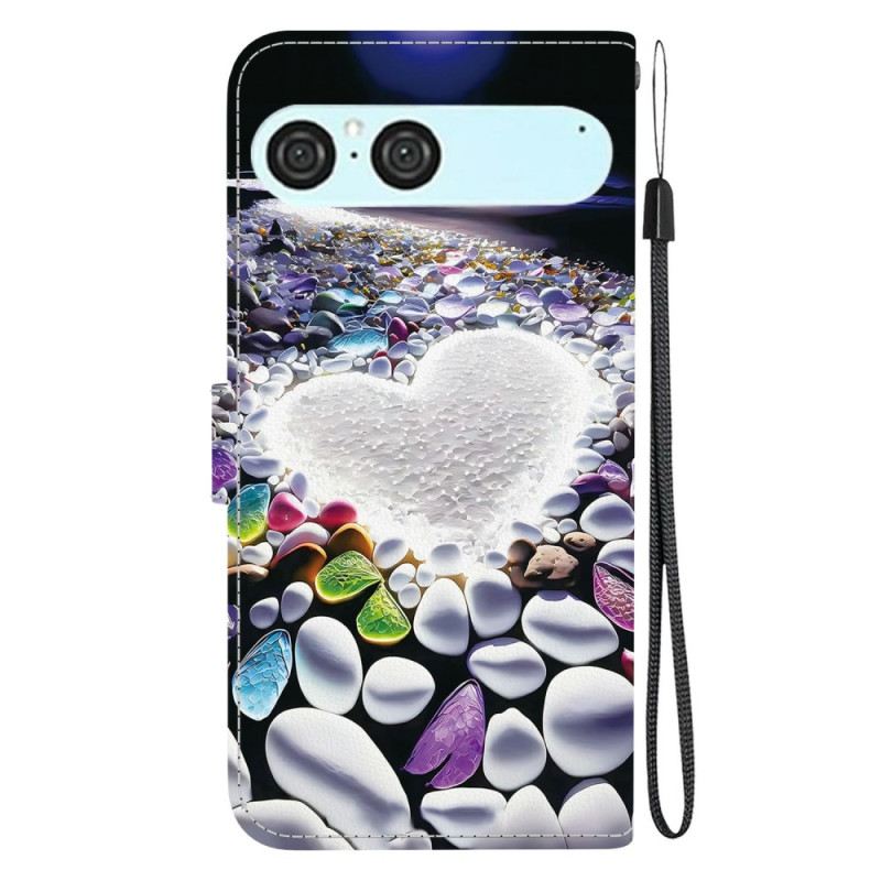 Bőrtok Sony Xperia 10 Vii Fehér Szív