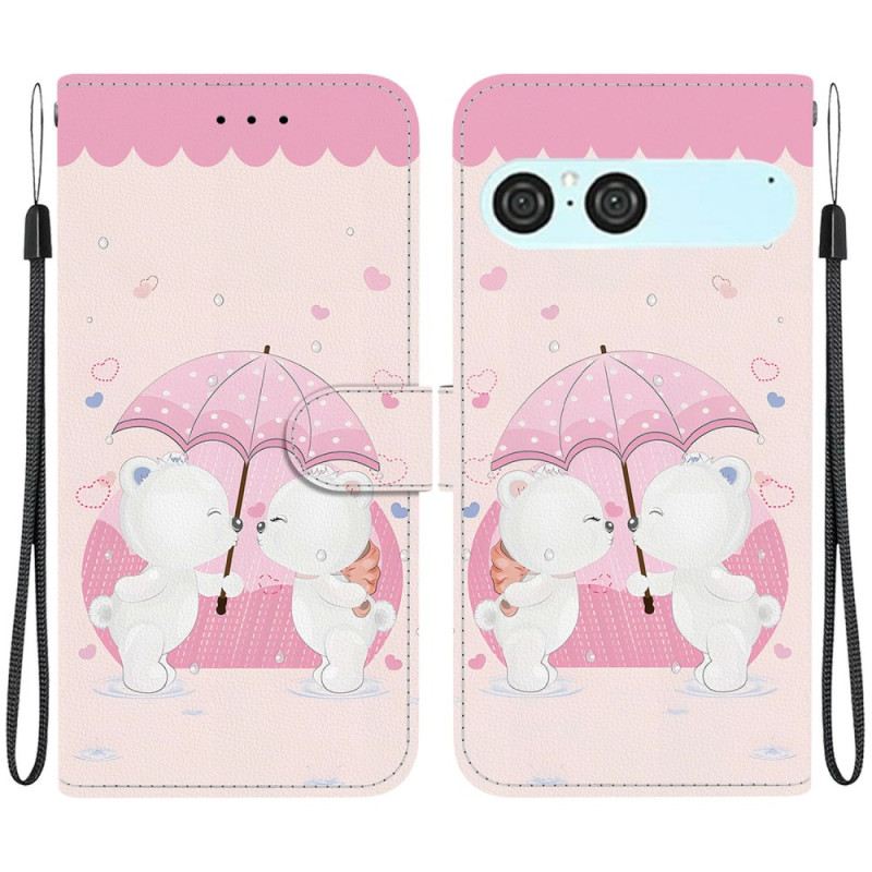 Bőrtok Sony Xperia 10 Vii Medvepár