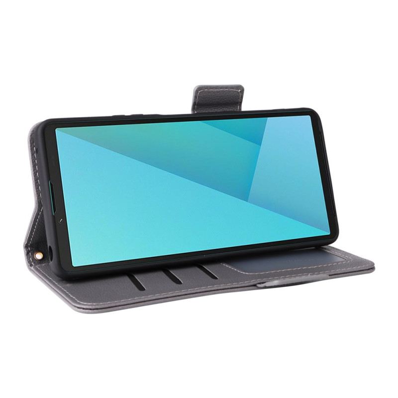 Bőrtok Sony Xperia 10 Vii Műbőr Pánttal