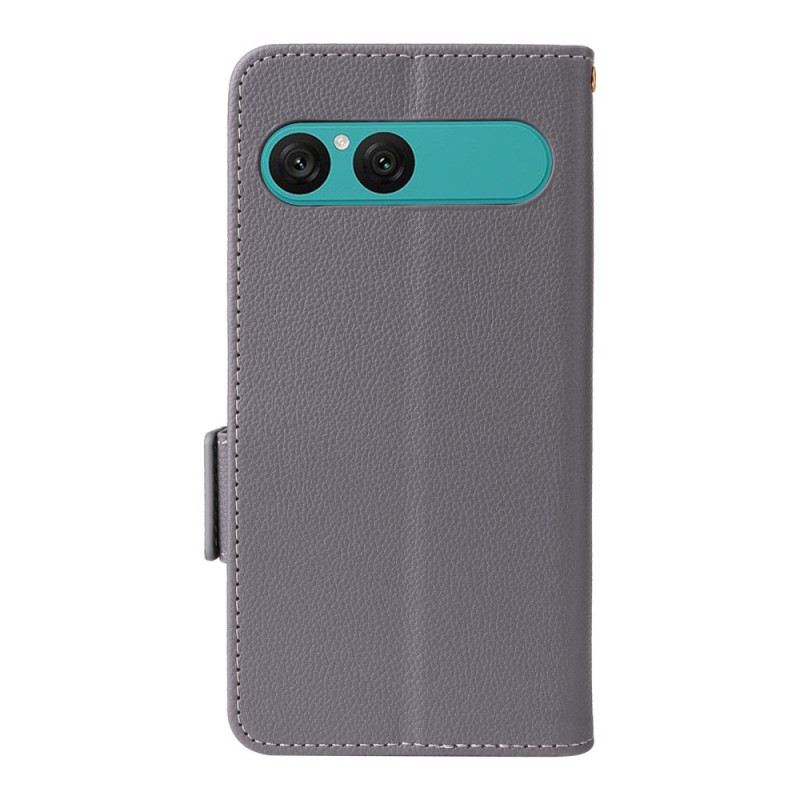 Bőrtok Sony Xperia 10 Vii Műbőr Pánttal