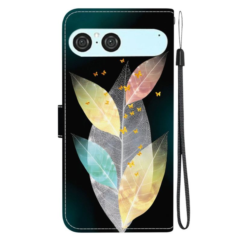 Bőrtok Sony Xperia 10 Vii Színes Levelek