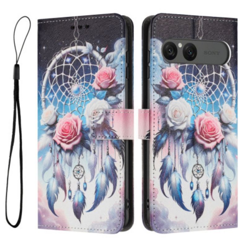 Bőrtok Sony Xperia 10 Vii Virágos Álomfogó