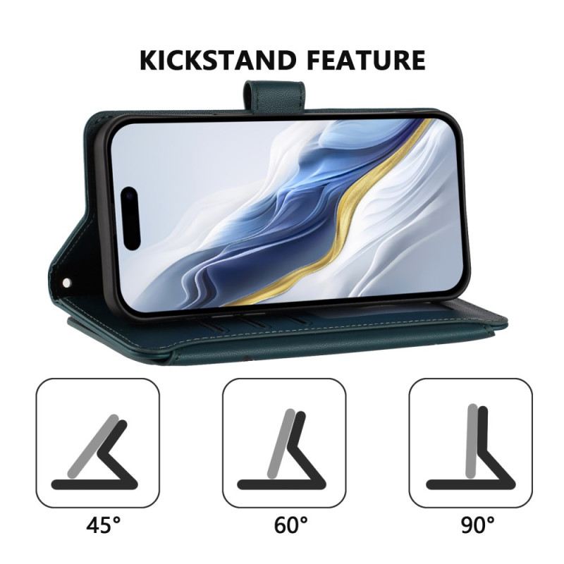 Bőrtok Sony Xperia 10 Vii Virágos Rfid-pénztárca