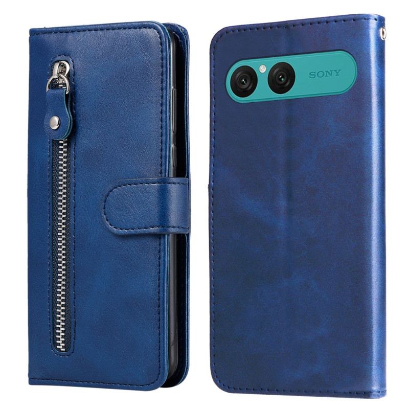 Fliptok Sony Xperia 10 Vii Cipzáras Zseb