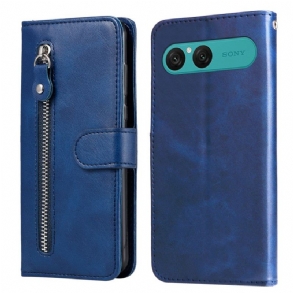 Fliptok Sony Xperia 10 Vii Cipzáras Zseb