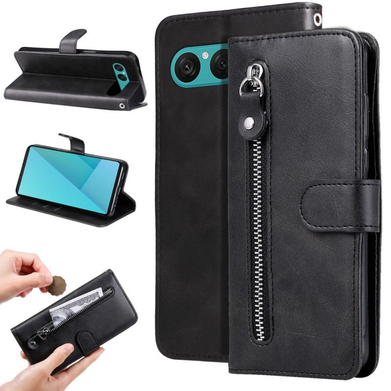 Fliptok Sony Xperia 10 Vii Cipzáras Zseb