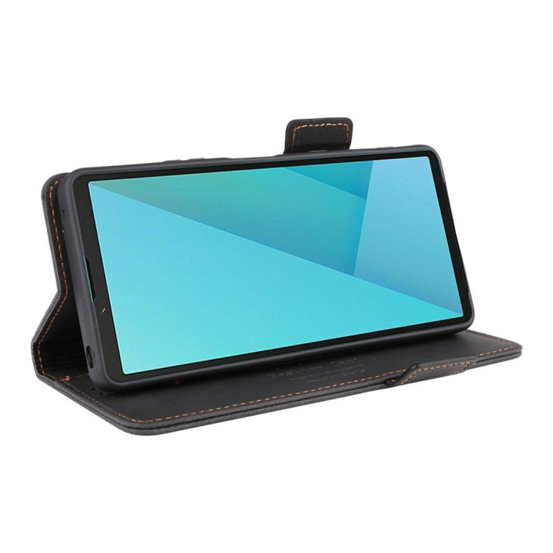 Fliptok Sony Xperia 10 Vii Retro Velúr Hatású