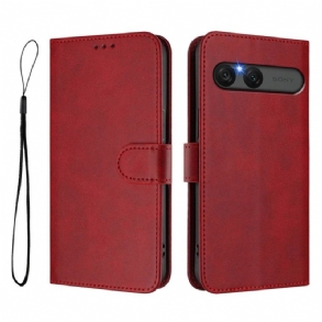 Kinyitható Bőrtok Sony Xperia 10 Vii Bőr Hatású