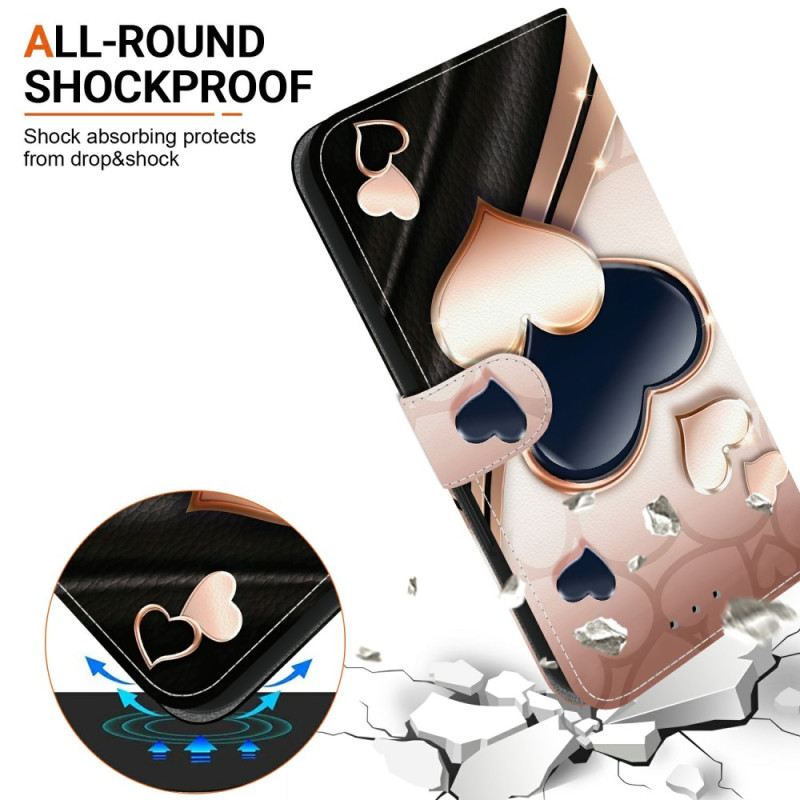 Kinyitható Bőrtok Sony Xperia 10 Vii Két Szív