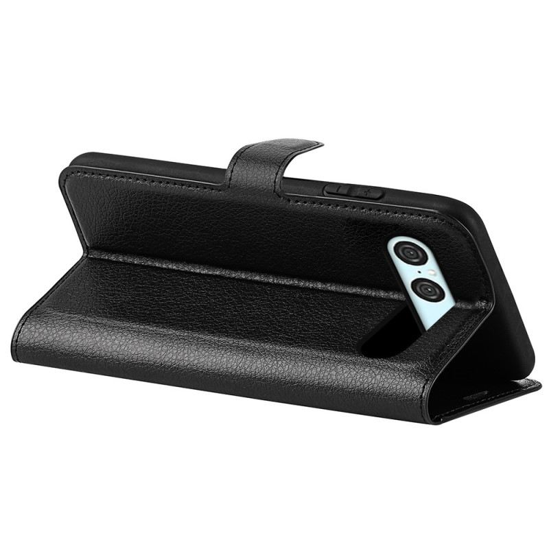 Kinyitható Tokok Sony Xperia 10 Vii Licsi Mintás Műbőr