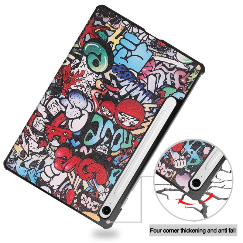 Samsung Galaxy Tab S10 Lite Megerősített Graffiti Érintőceruza Tartó