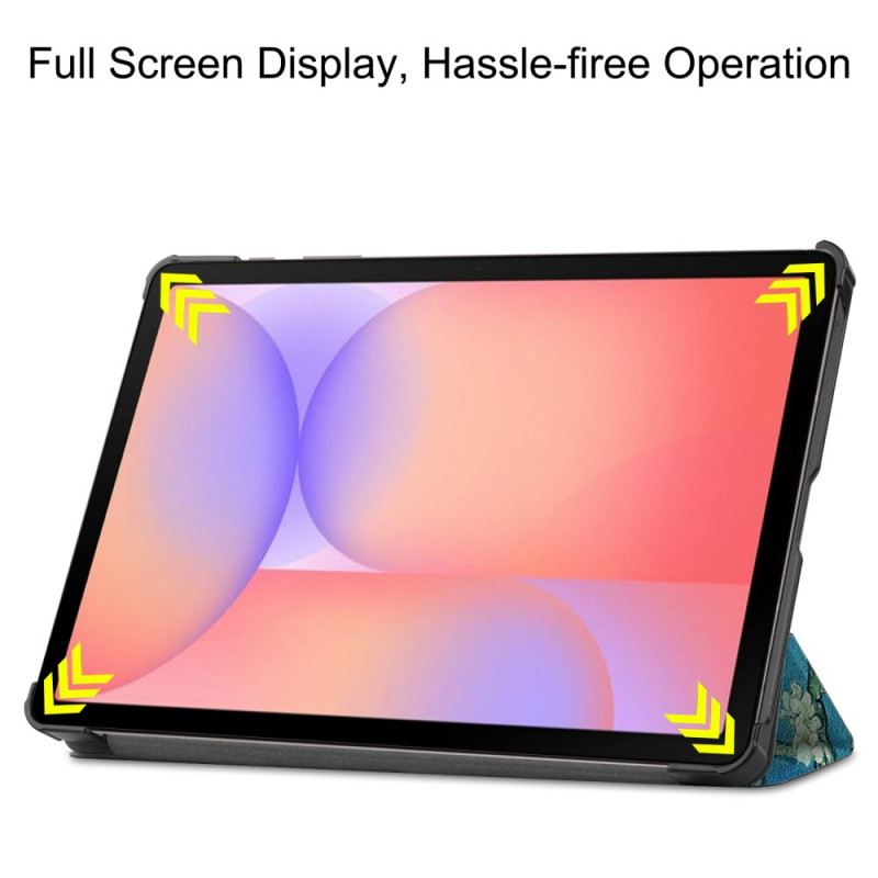 Samsung Galaxy Tab S10 Lite Megerősített Virágos Ágakkal Díszített Érintőceruza Tartó