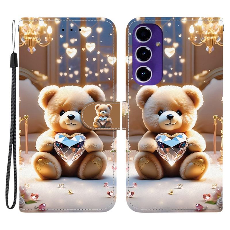 Bőrtok Samsung Galaxy A17 4g / 5g Gyémánt Mackó