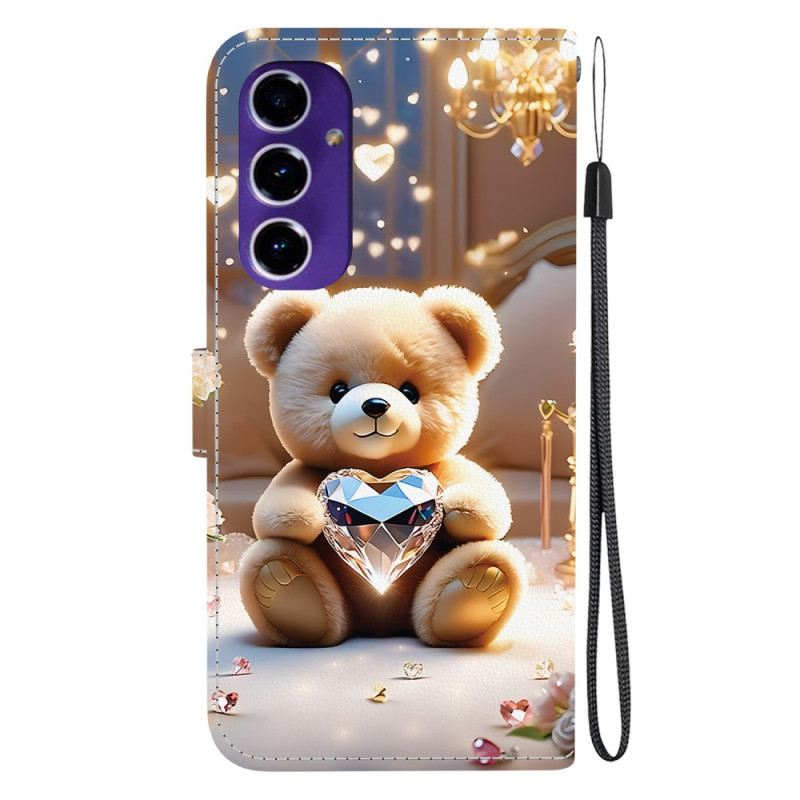 Bőrtok Samsung Galaxy A17 4g / 5g Gyémánt Mackó