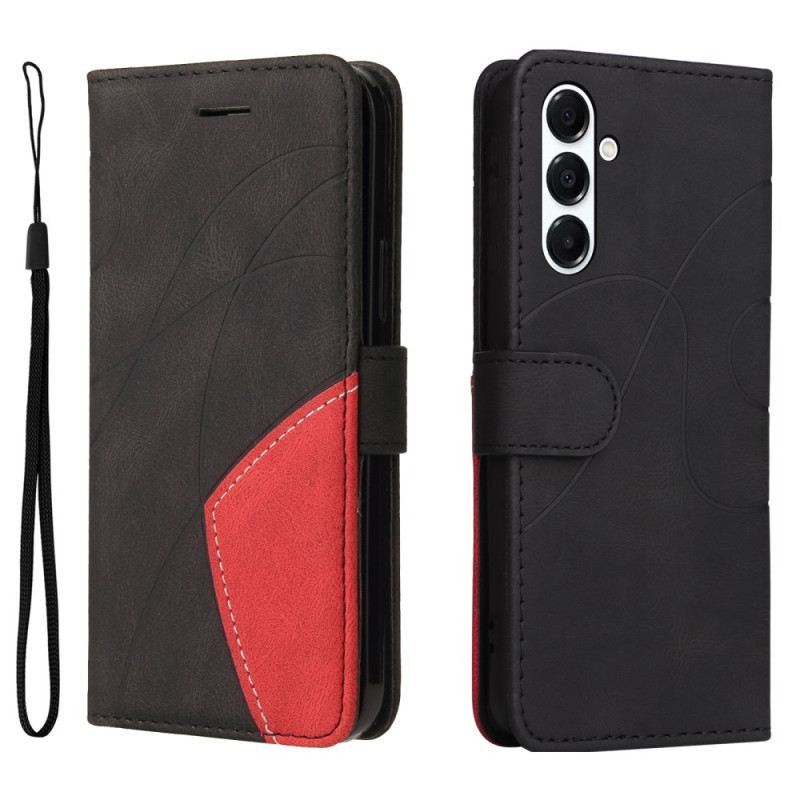 Bőrtok Samsung Galaxy A17 4g / 5g Kétszínű Hullámos