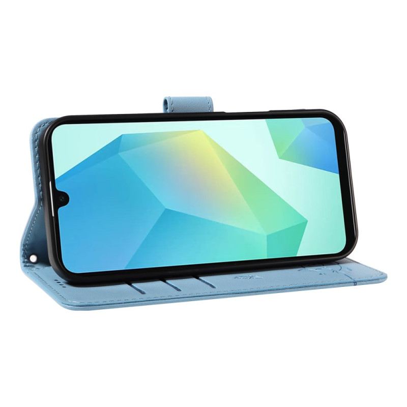 Bőrtok Samsung Galaxy A17 4g / 5g Macskamintás Pánt