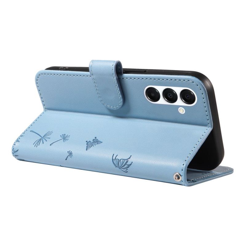 Bőrtok Samsung Galaxy A17 4g / 5g Pitypangok Nyakpánttal