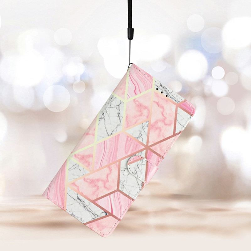 Bőrtok Samsung Galaxy A17 4g / 5g Rózsaszín Márvány